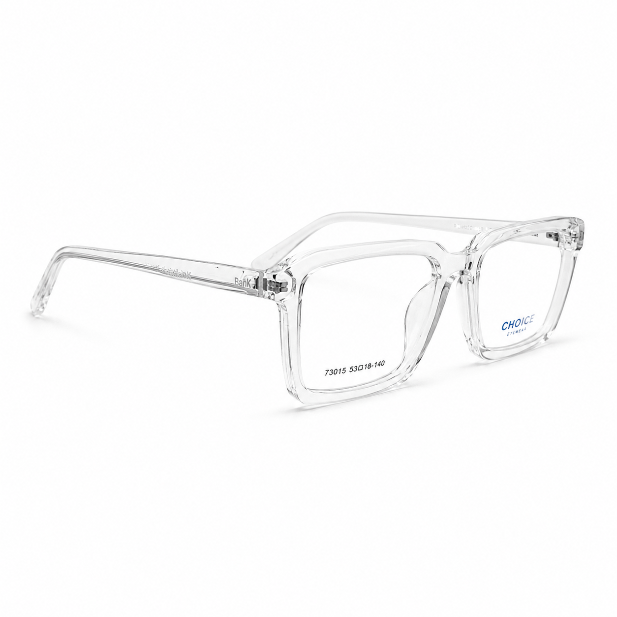BanK Transparent Crystal Clear Square Eyeglasses