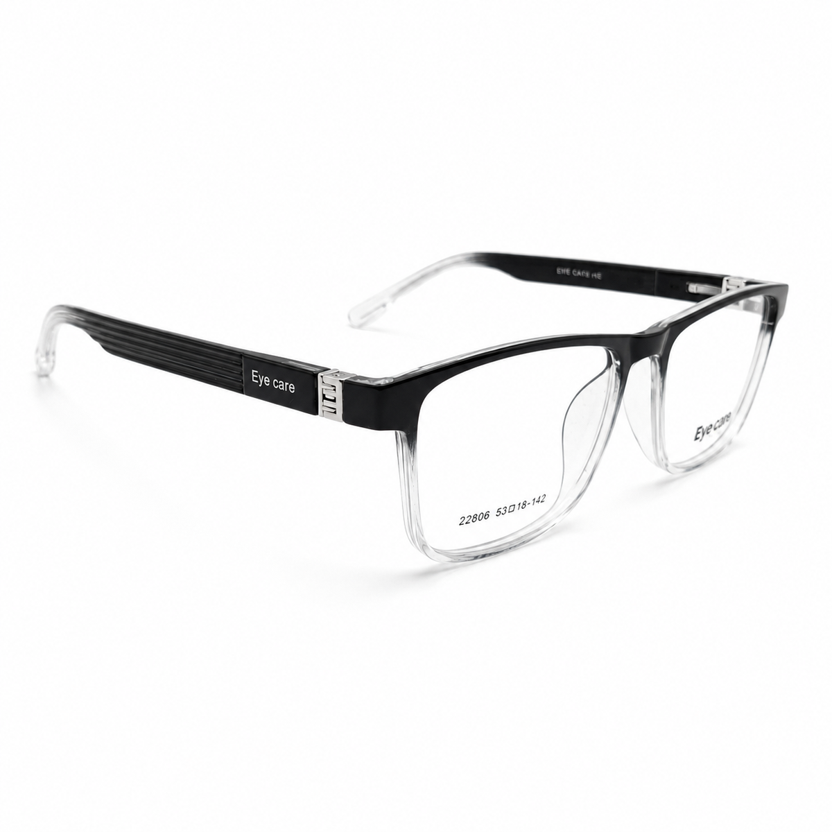 Black & Clear Rectangle Eyeglasses