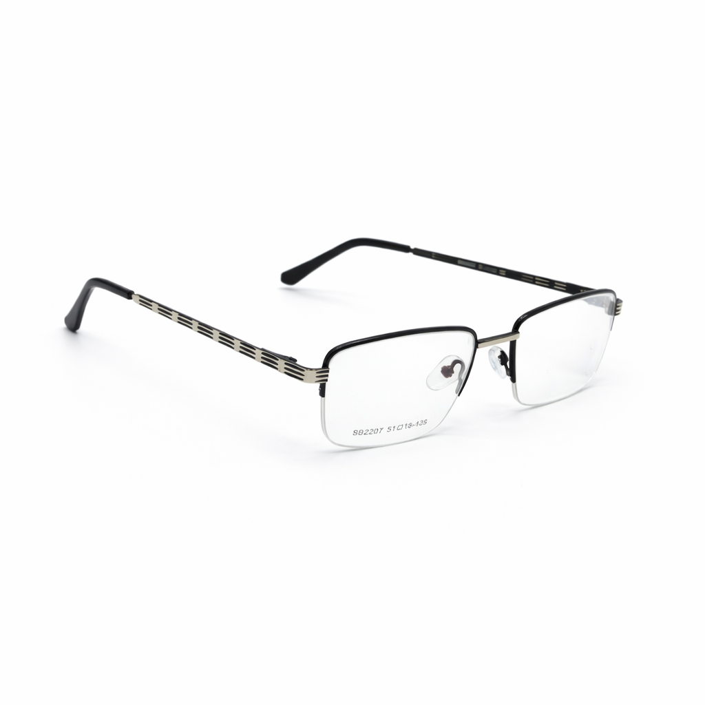 Cartier Metal Half Rim Eyeglasses 138mm