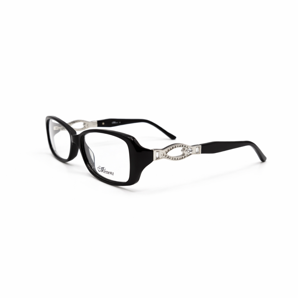 Rose Women’s Elegant Black Eyeglasses 135mm