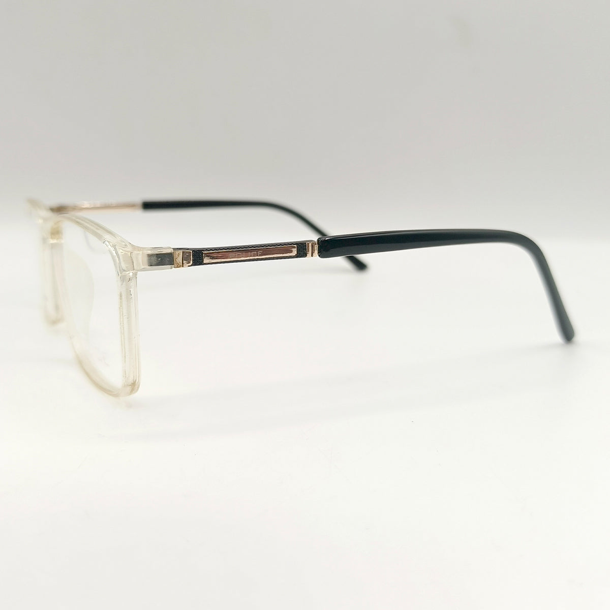 Transparent Light Gold Square Glasses