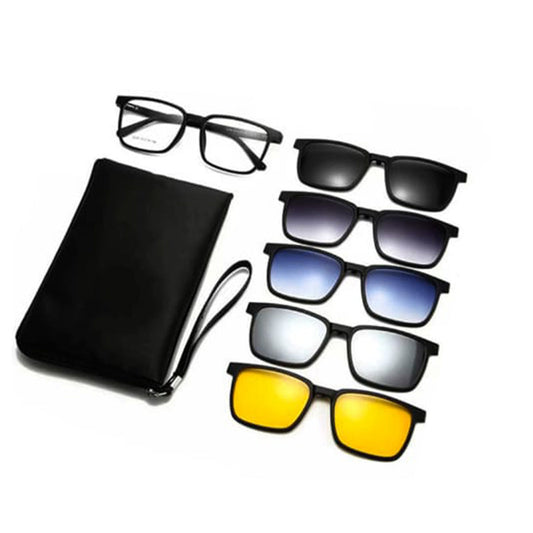 The Ultimate All-in-One Eyewear: 6-in-1 Magnetic Sunglasses for Day & Night
