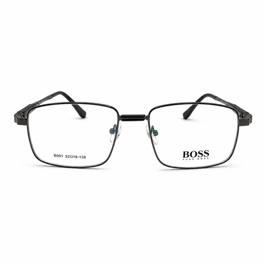 B001 Black Rectangle Full Rim Eyeglasses