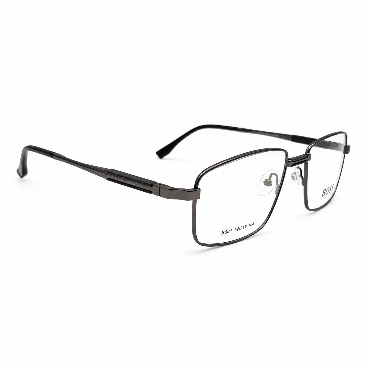 B001 Black Rectangle Full Rim Eyeglasses