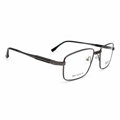 B001 Black Rectangle Full Rim Eyeglasses