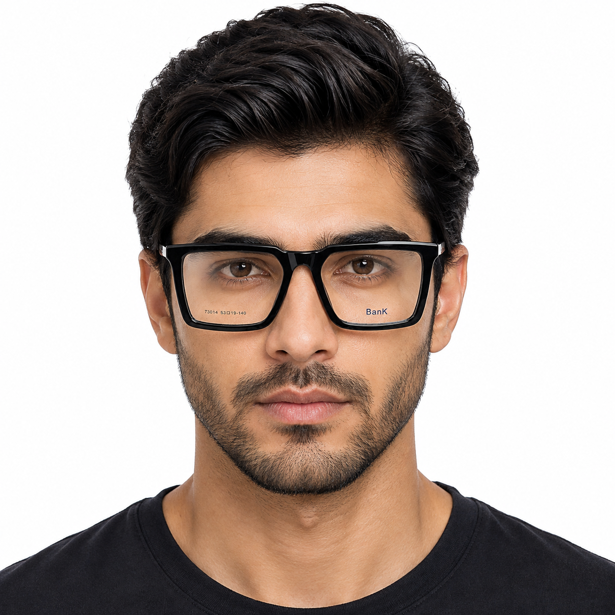 BanK 73014 Black Rectangular Eyeglasses Frame.