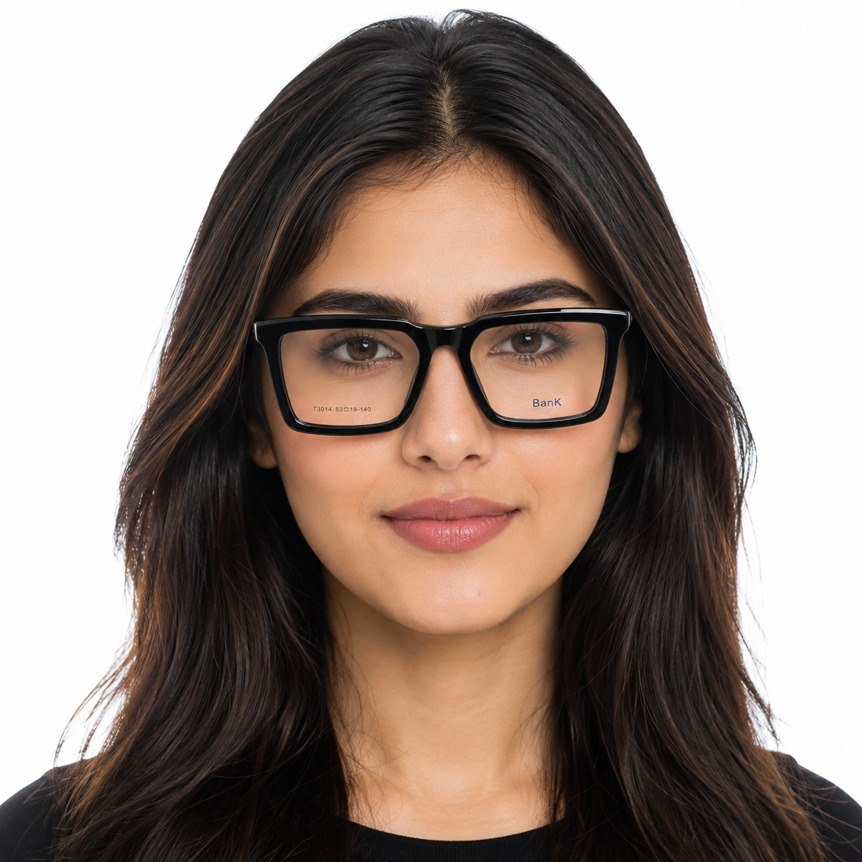 BanK 73014 Black Rectangular Eyeglasses Frame.