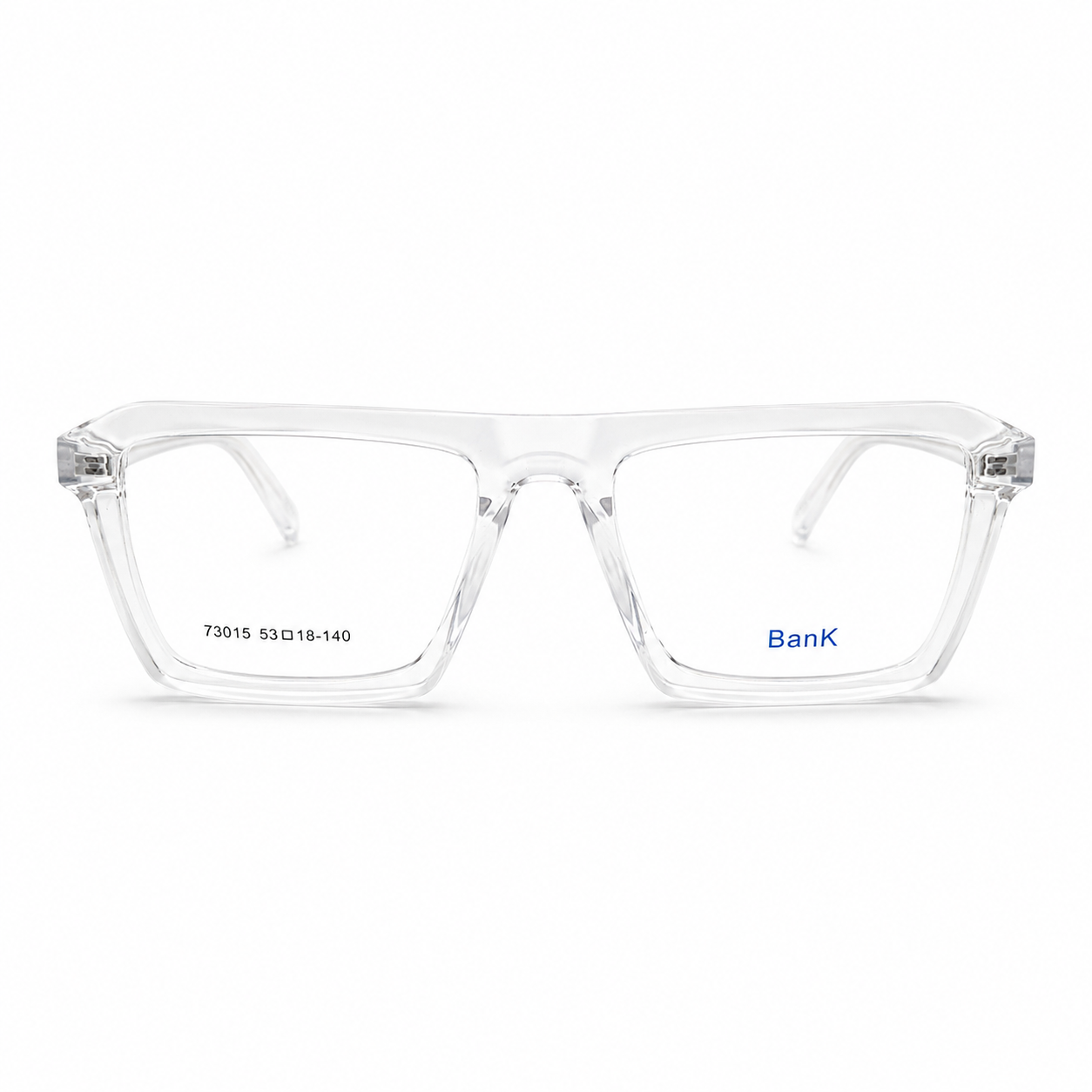 BanK Transparent Crystal Clear Square Eyeglasses