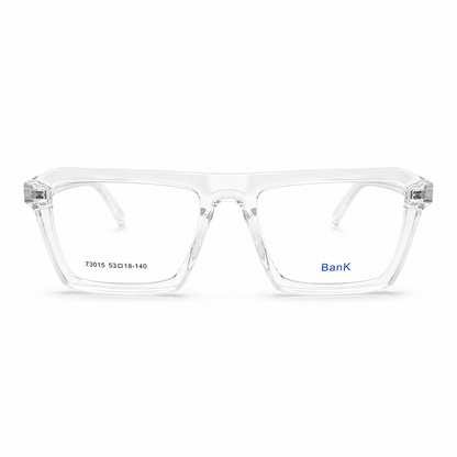 BanK Transparent Crystal Clear Square Eyeglasses