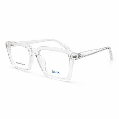 BanK Transparent Crystal Clear Square Eyeglasses