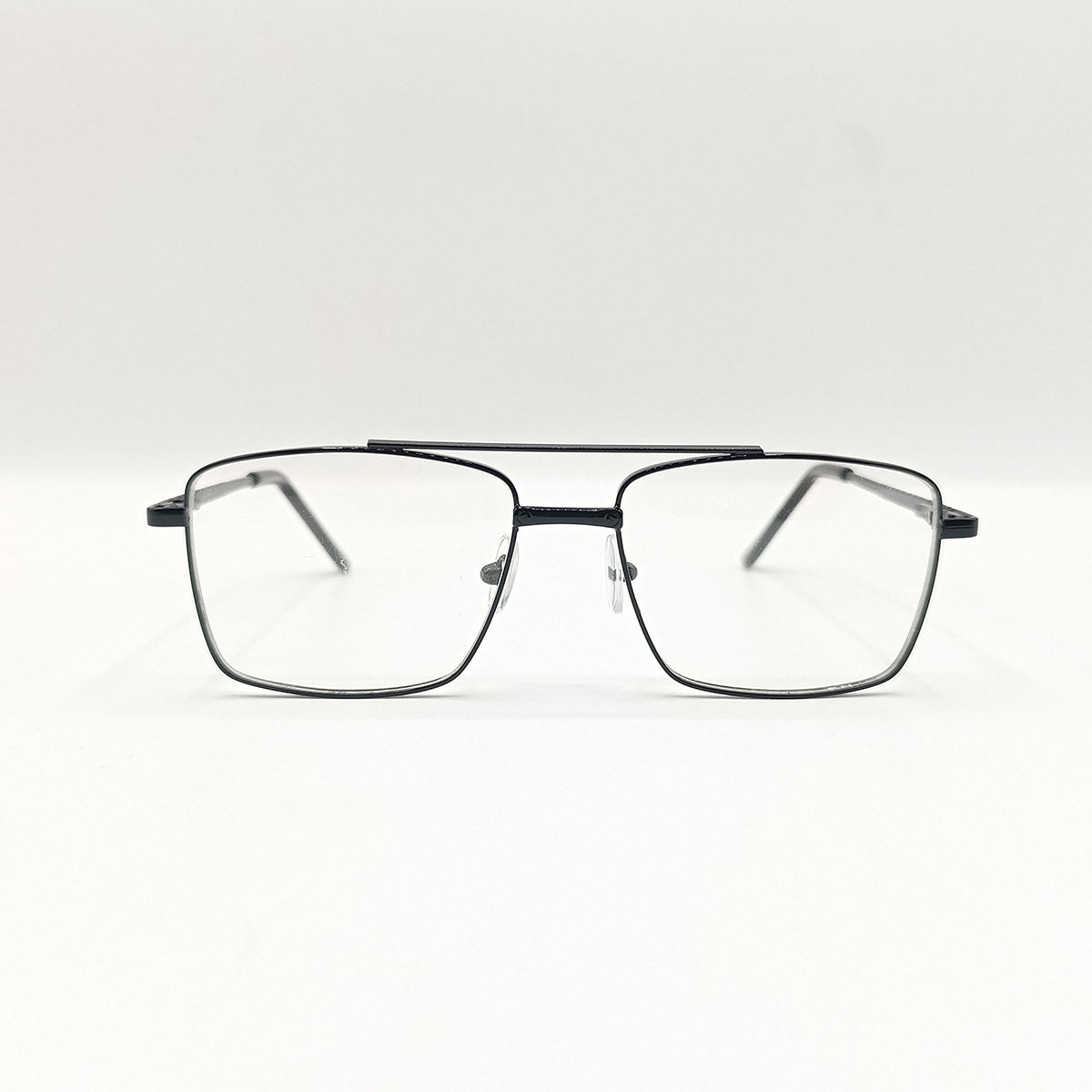 Black Aviator Metal Glasses