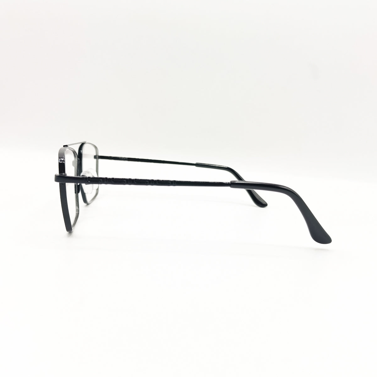 Black Aviator Metal Glasses