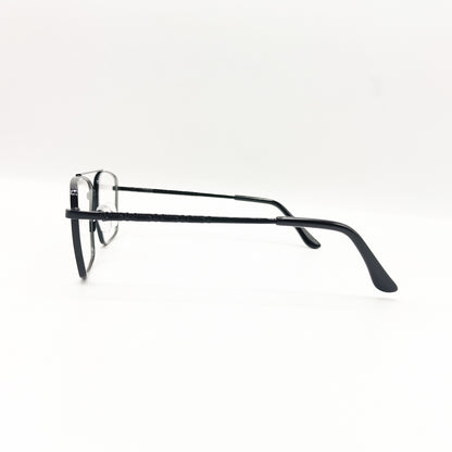 Black Aviator Metal Glasses
