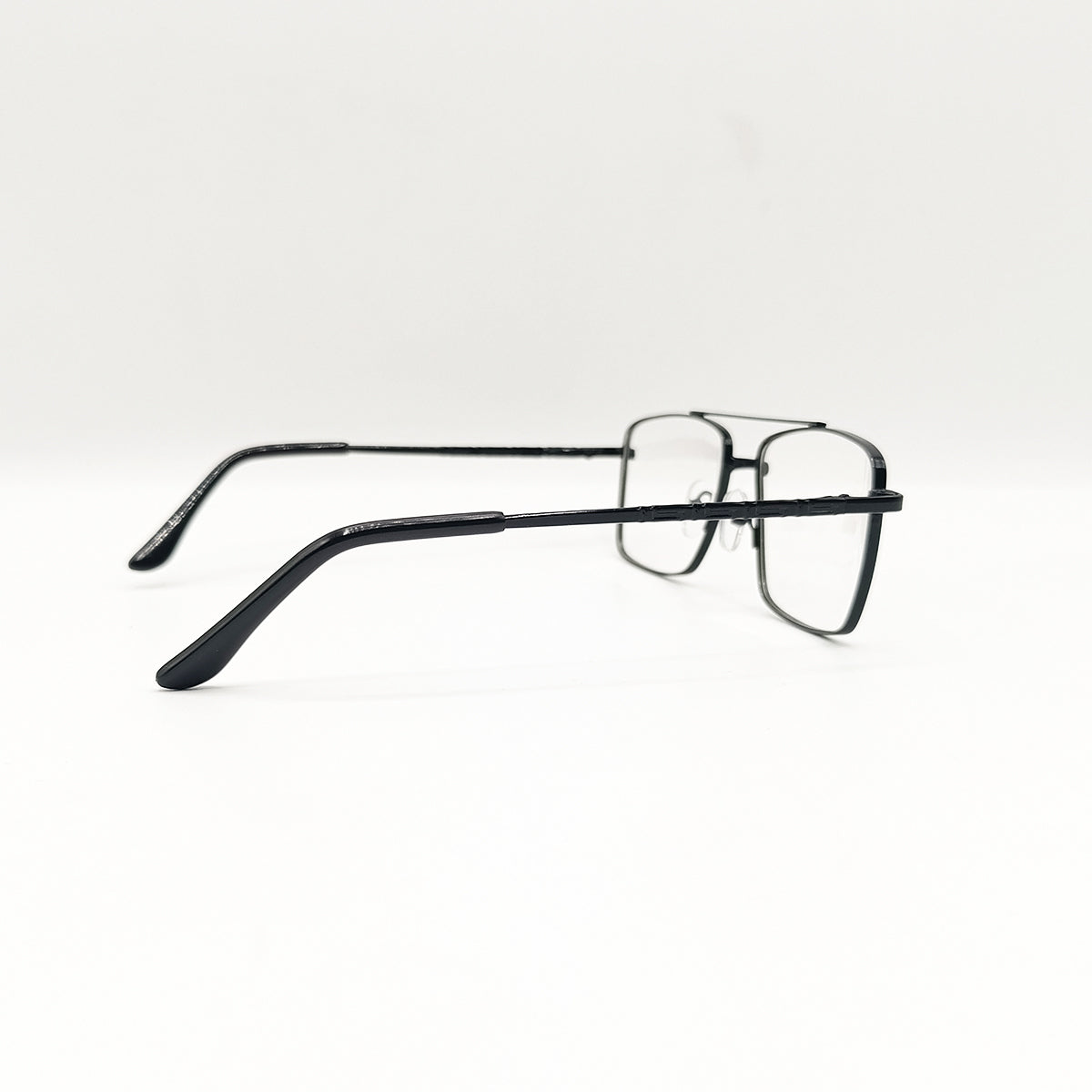 Black Aviator Metal Glasses