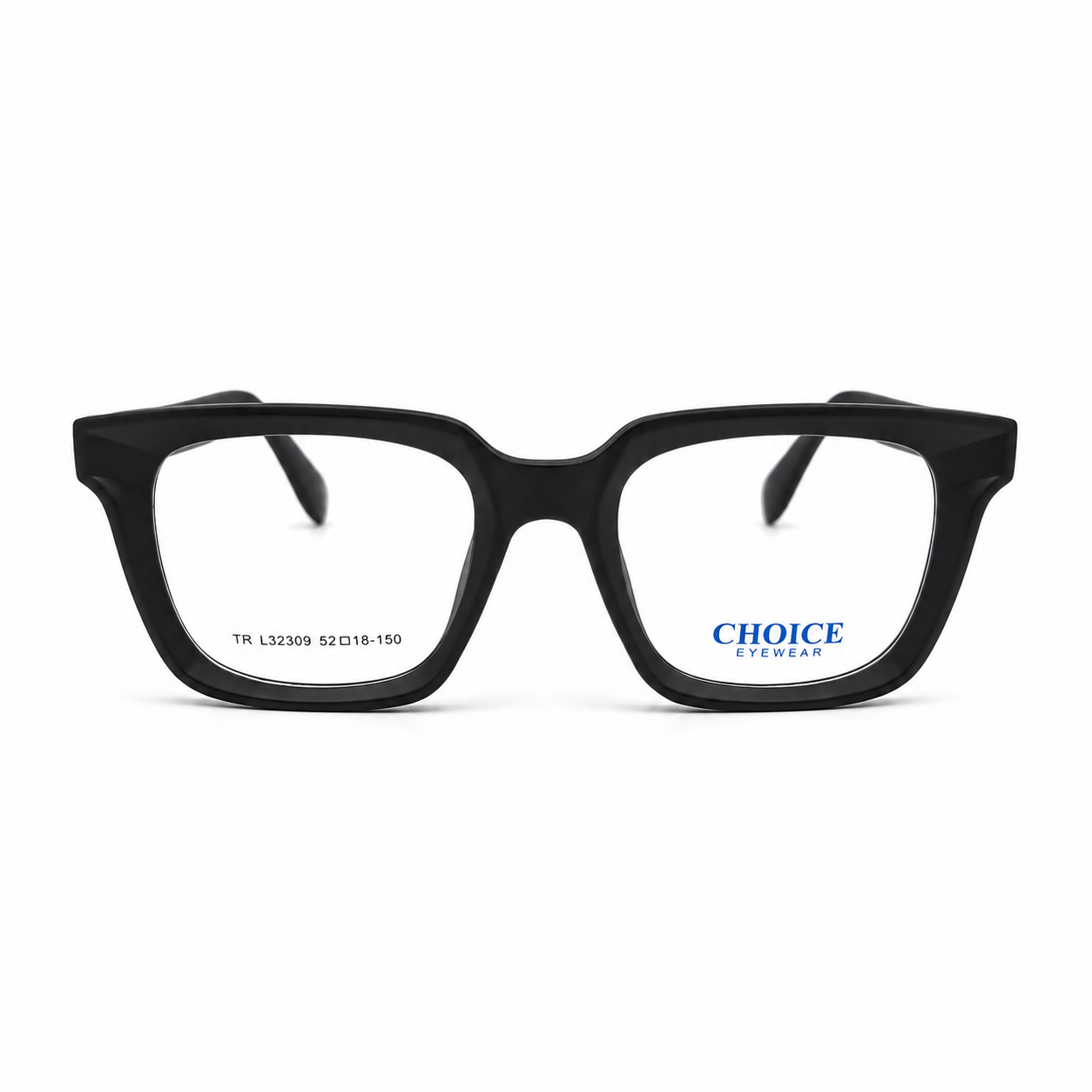 Black Bold Square Full Rim Eyeglasses