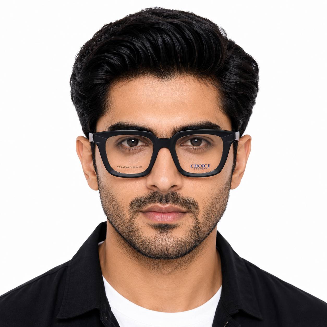 Black Bold Square Full Rim Eyeglasses