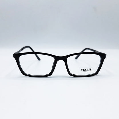 BINLII Black Square Eyeglasses – 135mm