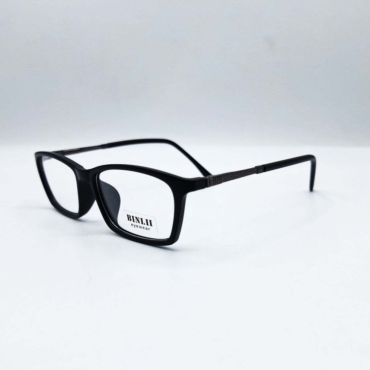 BINLII Black Square Eyeglasses – 135mm