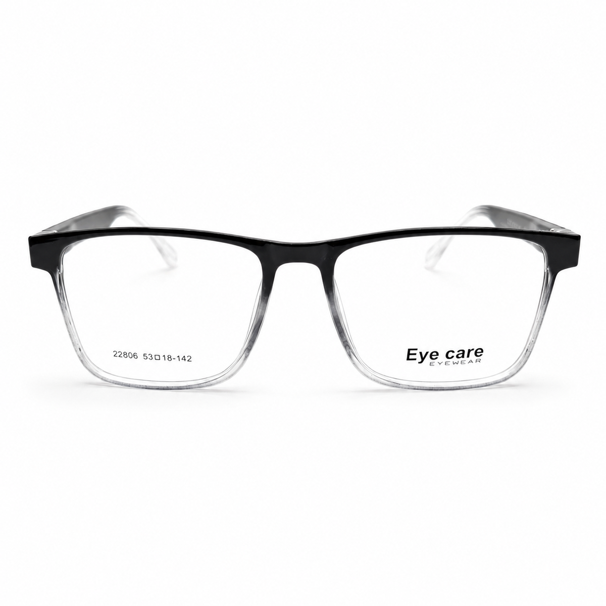Black & Clear Rectangle Eyeglasses