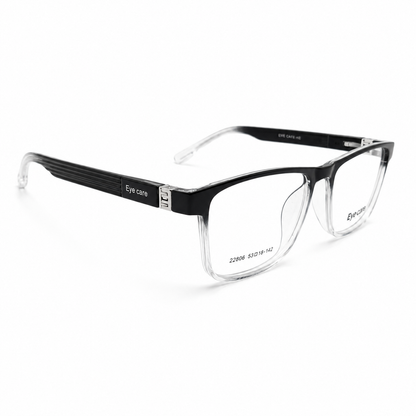 Black & Clear Rectangle Eyeglasses