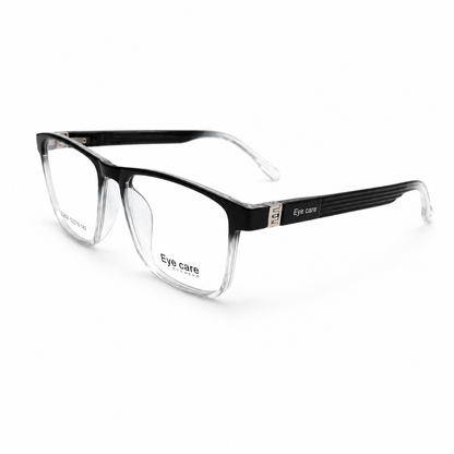 Black & Clear Rectangle Eyeglasses