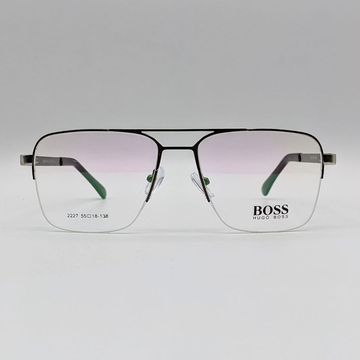 Boss Half Frame Black Silver