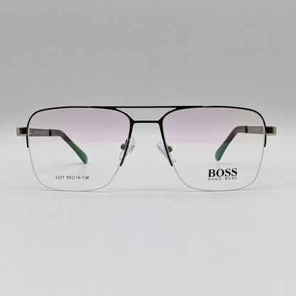 Boss Half Frame Black Silver