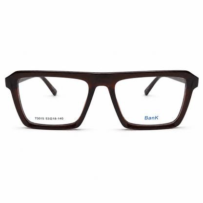 Brown Rectangular Sheet Frame Eyeglasses