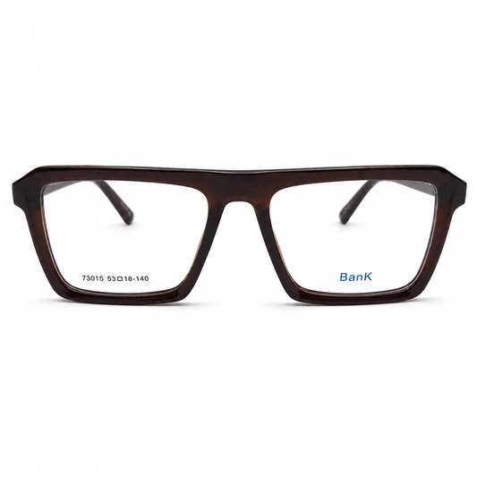Brown Rectangular Sheet Frame Eyeglasses
