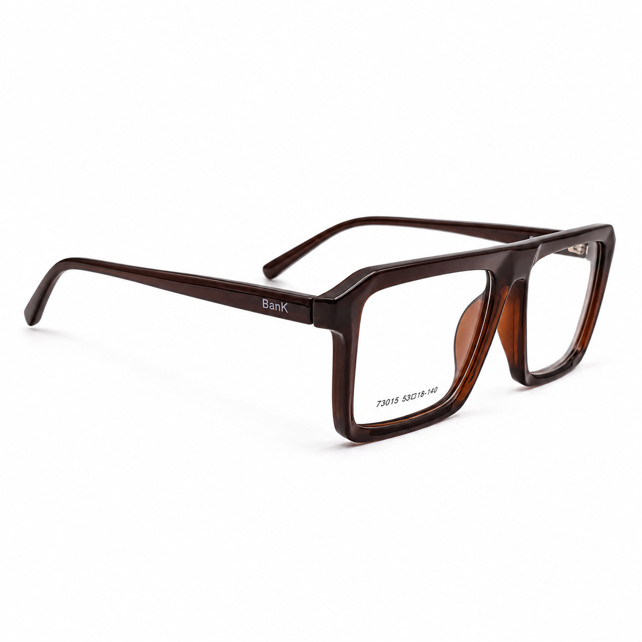 Brown Rectangular Sheet Frame Eyeglasses