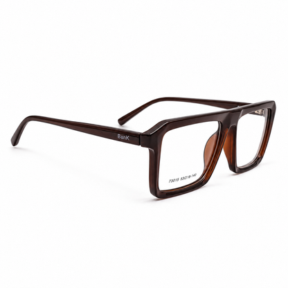 Brown Rectangular Sheet Frame Eyeglasses