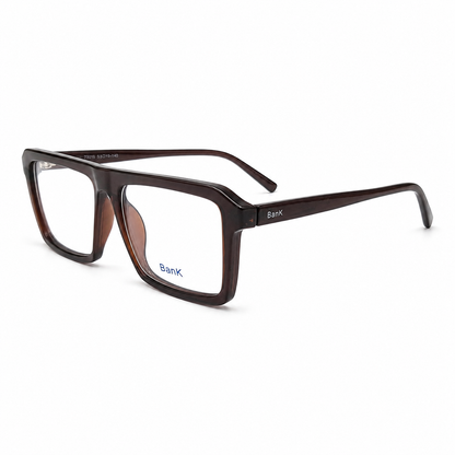 Brown Rectangular Sheet Frame Eyeglasses
