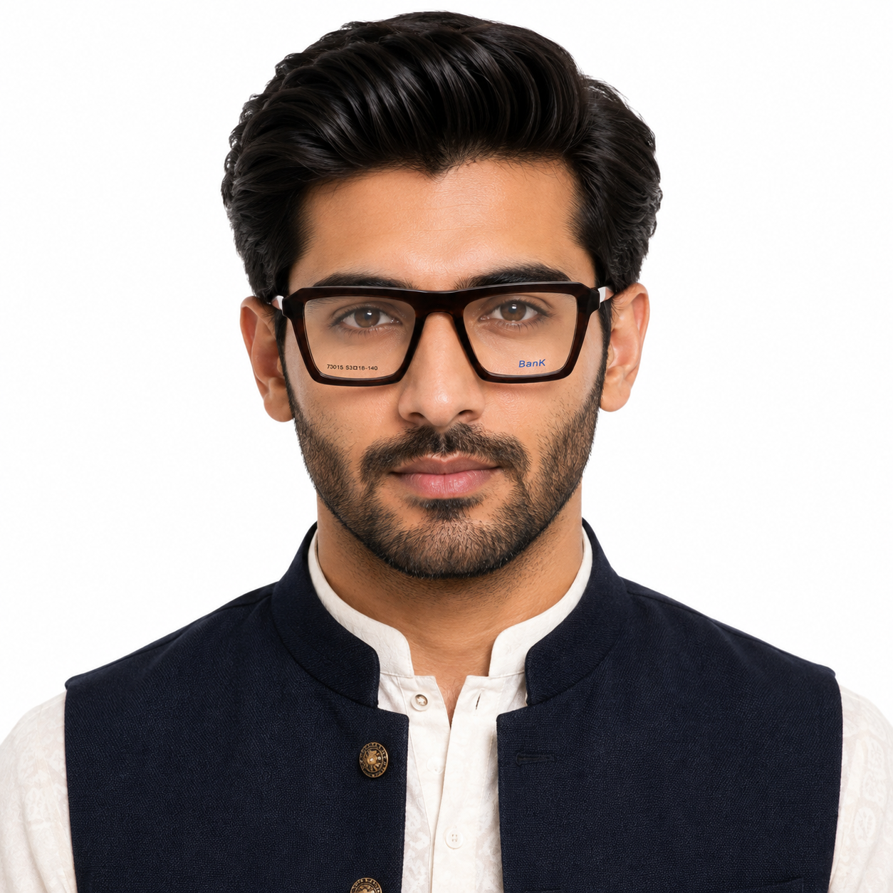 Brown Rectangular Sheet Frame Eyeglasses