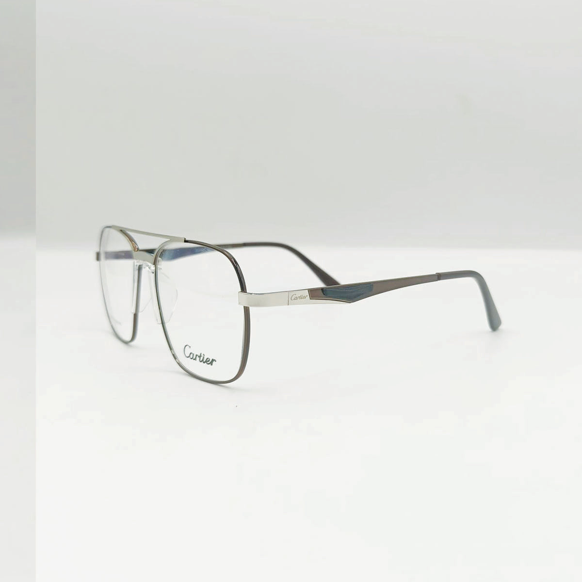 Cartier Style Double Bridge Large Frame Glasses