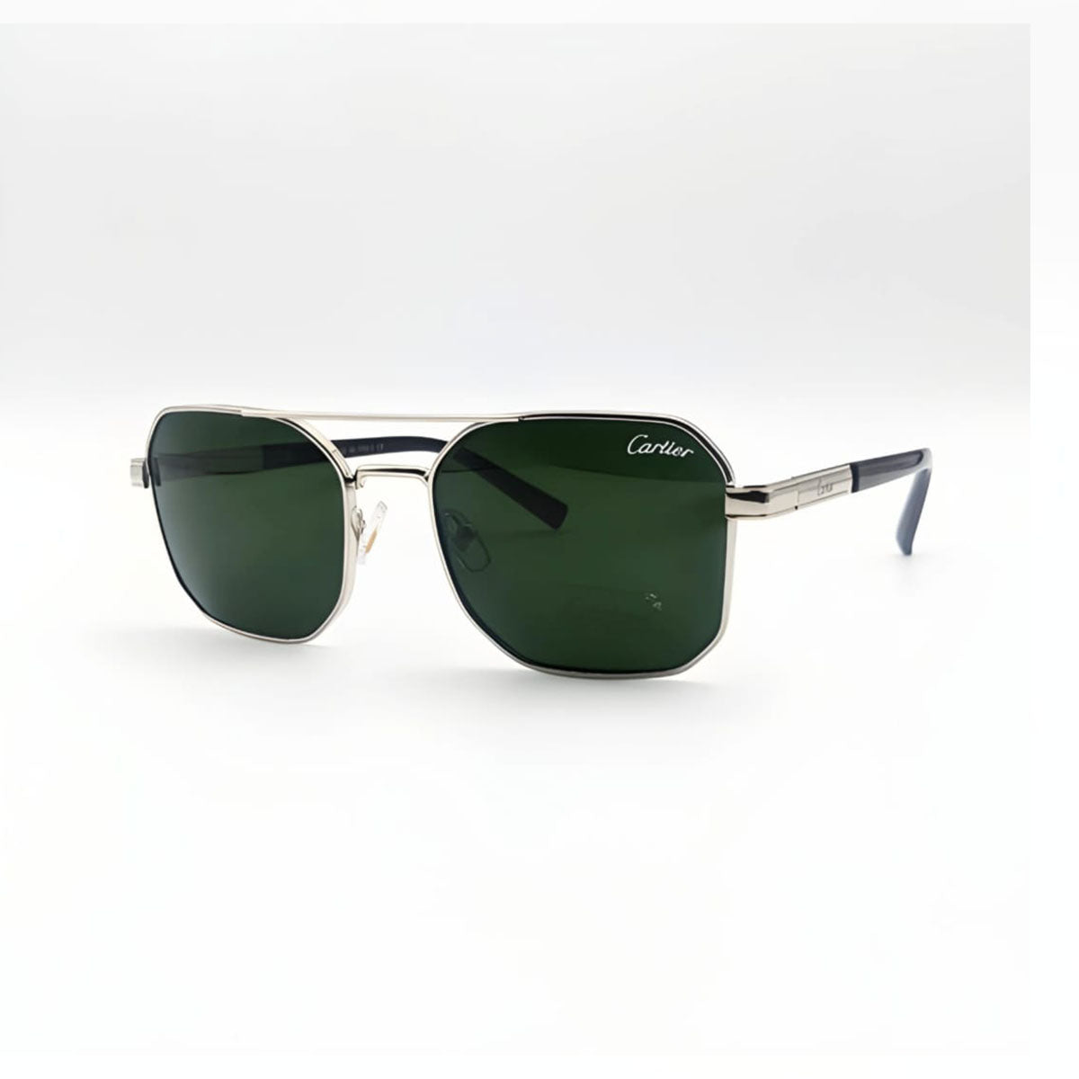 Cartier Silver with Green Lens