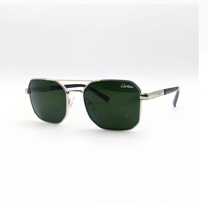 Cartier Silver with Green Lens
