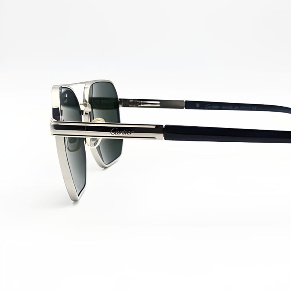 Cartier Silver with Green Lens