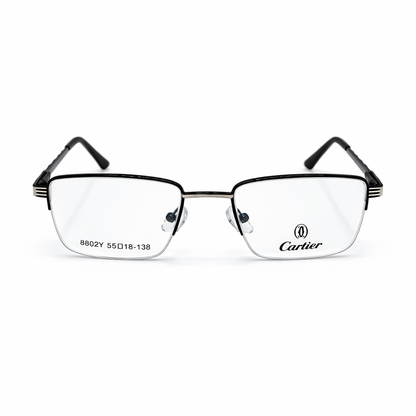 Cartier Metal Half Rim Eyeglasses 138mm