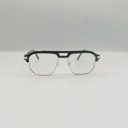 Cazal Style Vintage Black Gold Glasses