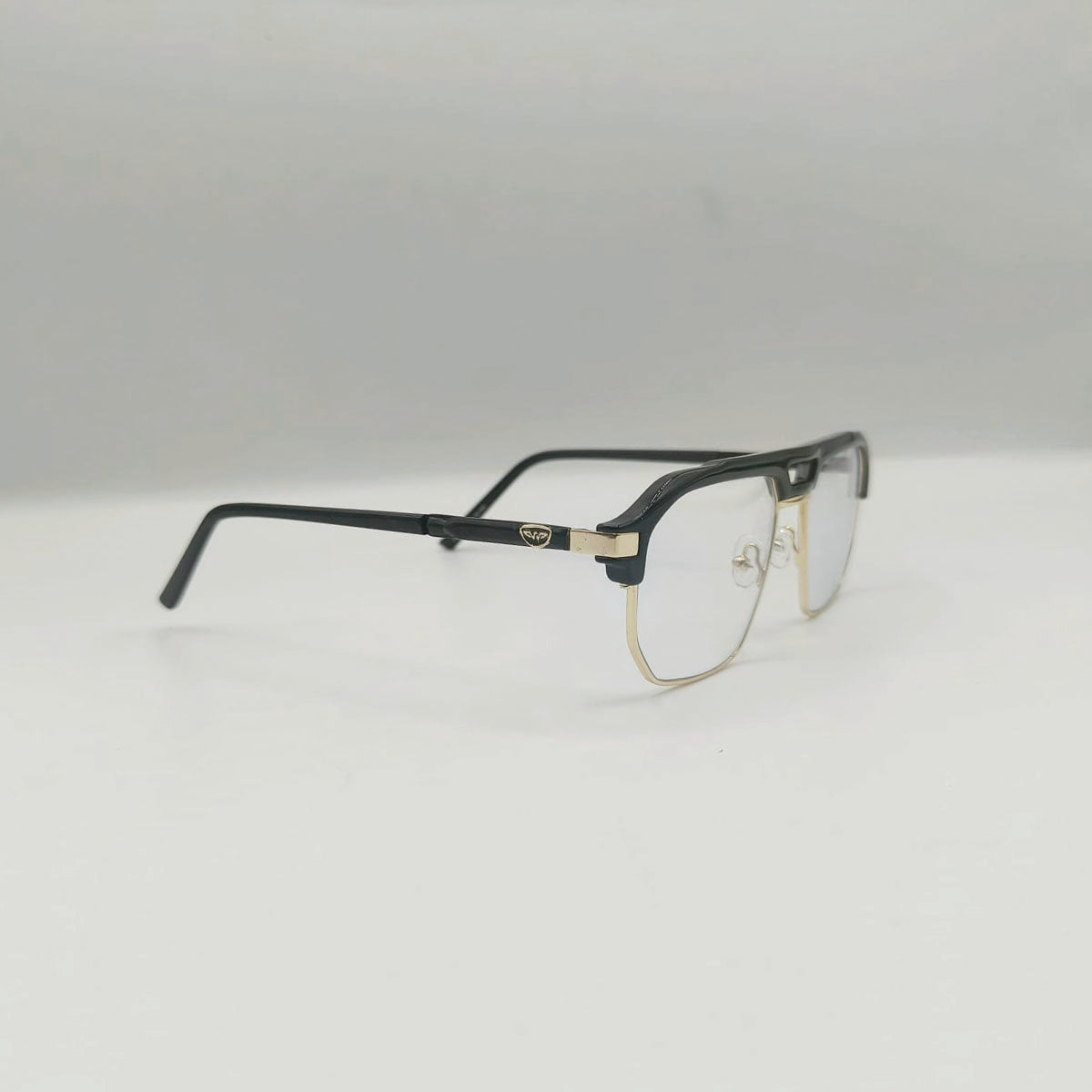 Cazal Style Vintage Black Gold Glasses