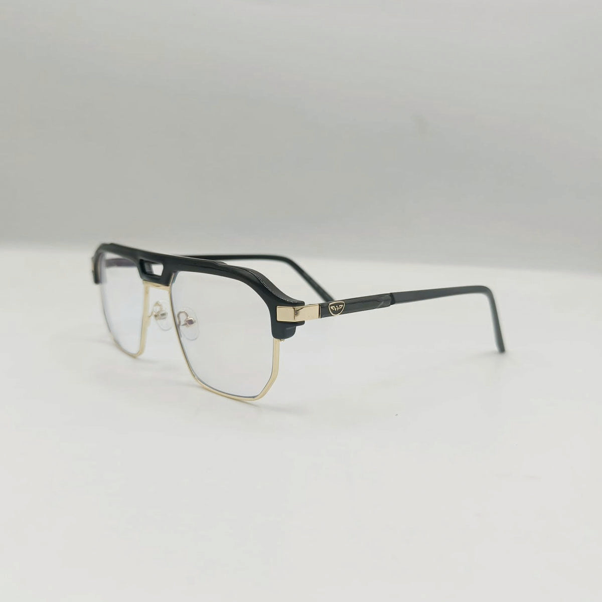 Cazal Style Vintage Black Gold Glasses