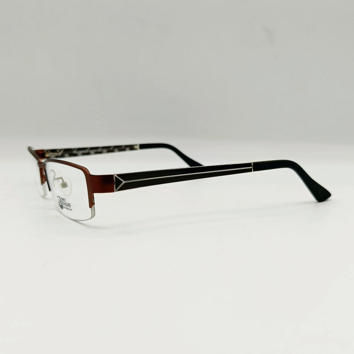 Copper Rectangle Half Frame Glasses