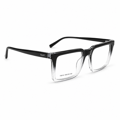 Two Tone Sheet Rectangle Eyeglasses