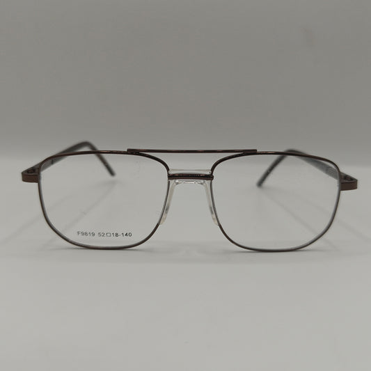 Double Bridger Metal Brown Color Glasses