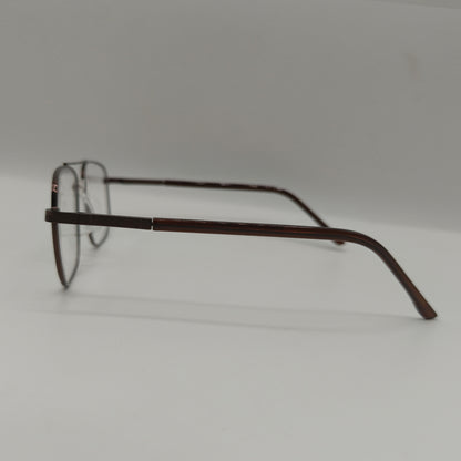 Double Bridger Metal Brown Color Glasses