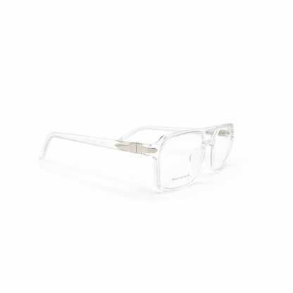Double Bridged Retro Transparent Eyeglasses 146mm