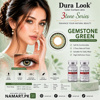 Dura Look 3 Tone Series Color Contact Lenses | Power Range -0.50 to -20.00 | 2 Year Contact Lenses