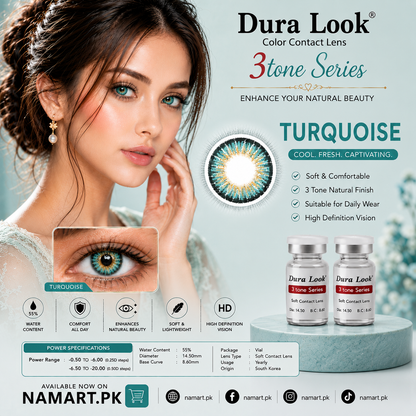 Dura Look 3 Tone Series Color Contact Lenses | Power Range -0.50 to -20.00 | 2 Year Contact Lenses