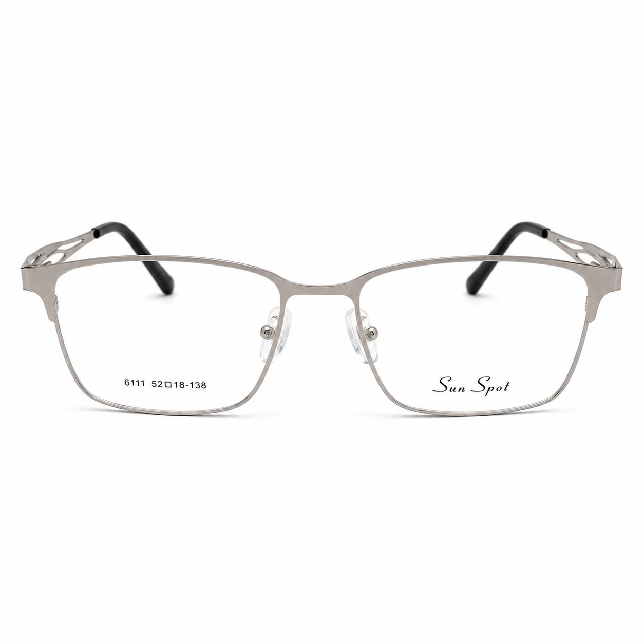 Elegant Silver Metal Full-Rim Eyeglasses for Women
