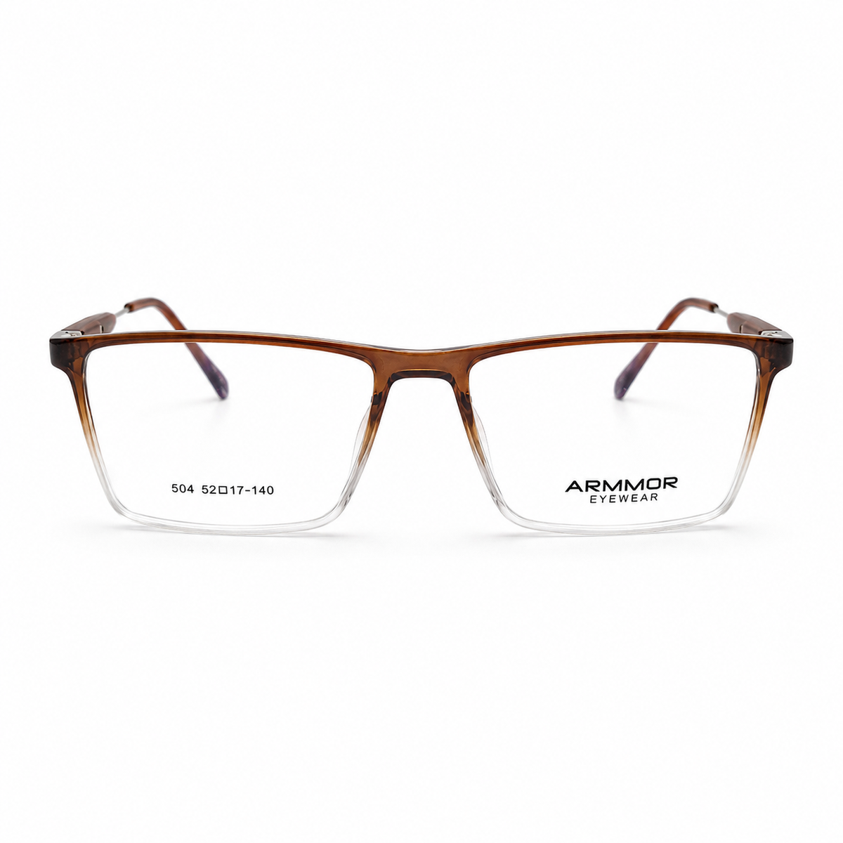 Eyewear Brown Transparent Square Glasses